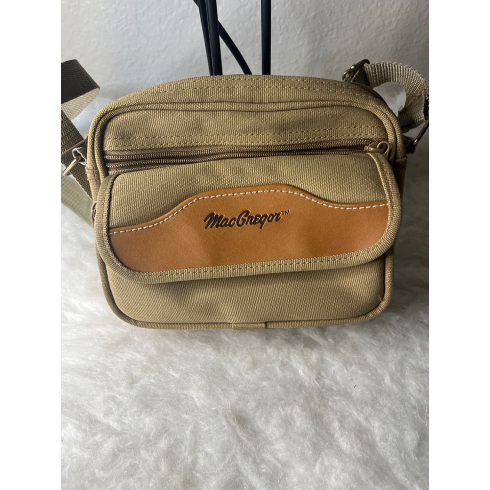 Vintage MacGregor Padded Camera Case crossbody Bag Purse in Tan/Brown